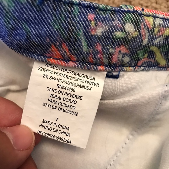 GB Gianni Bini Floral Shorts Womens Size 7 Shorty Shorts Low Waist - Picture 7 of 11